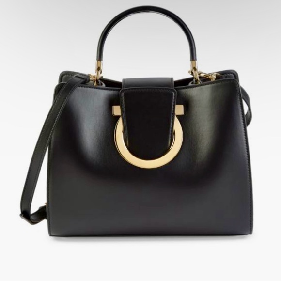 FERRAGAMO- Mini The Mufasa Leather Crossbody Bag - Picture 7 of 10